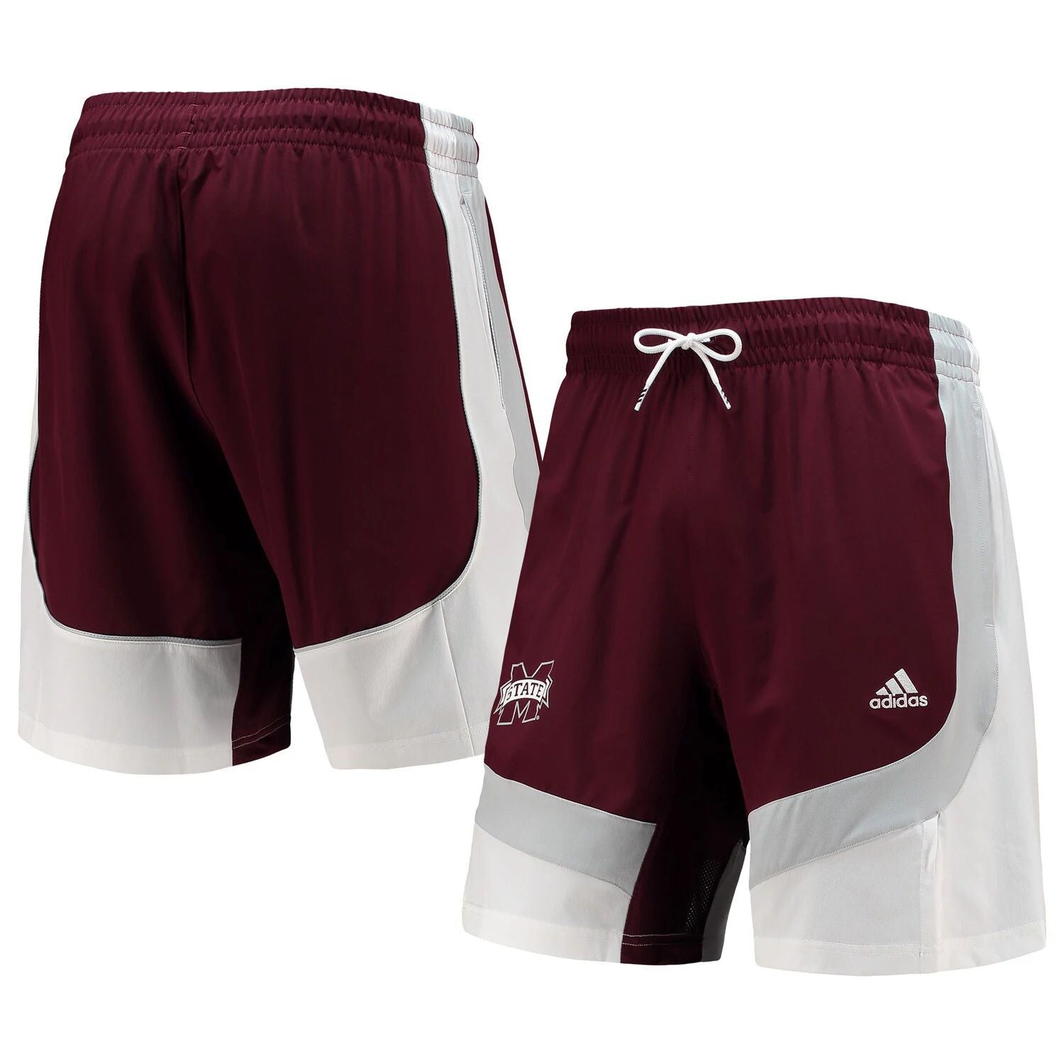 شورت كرة السلة adidas Mississippi State Bulldogs Swingman AEROREADY للرجال باللون العنابي