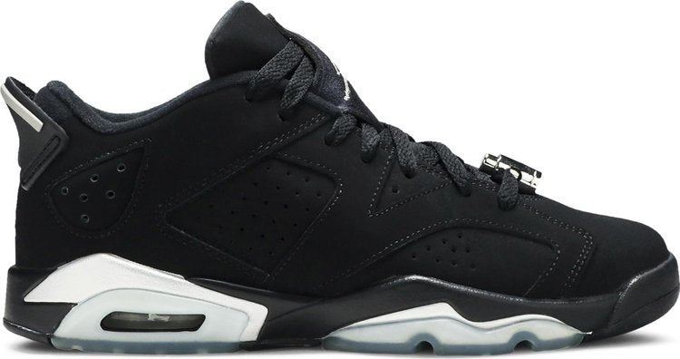 Air Jordan 6 Retro Low BG Chrome Sneakers, Black