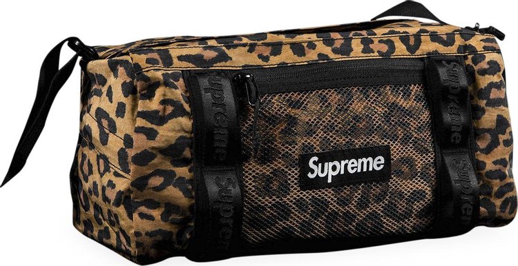 Supreme Mini Duffle Bag Leopard, brown