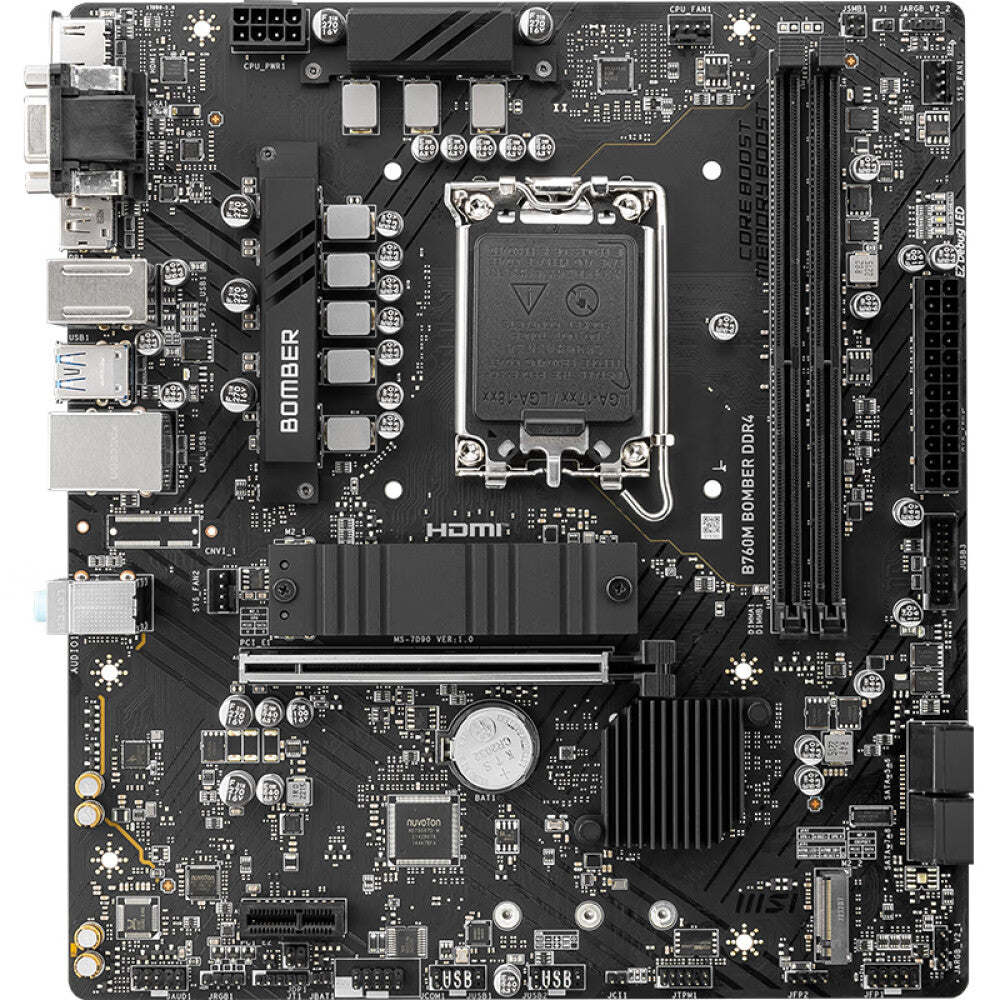 MSI B760M BOMBER DDR4 motherboard, LGA 1700