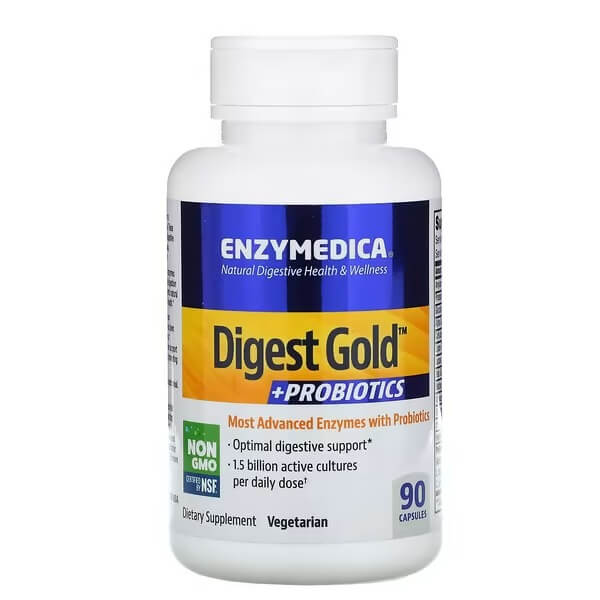 Enzymes Digest Gold + Probiotics 90 capsules, Enzymedica