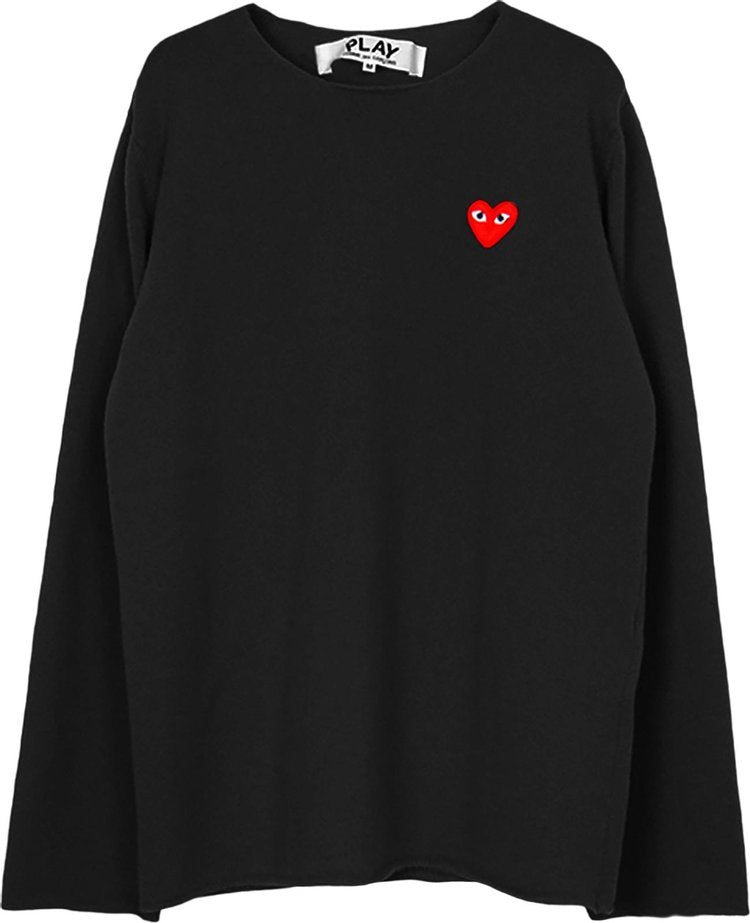 Comme des Garçons PLAY Red Heart Sweater 'Black', black