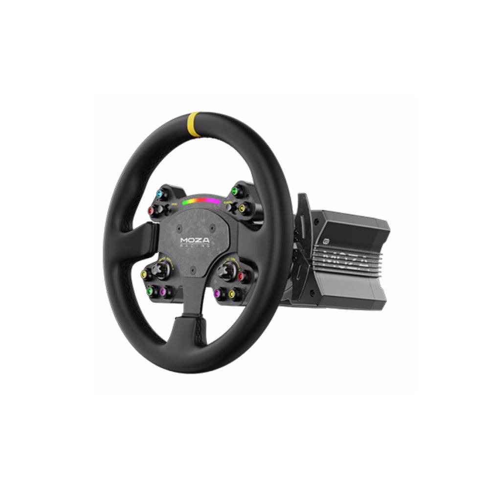 Moza R12 steering wheel, steering wheel base + RS V2 steering wheel, black