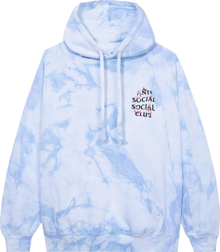 Anti Social Social Club Kkoch Never Dies Tie Dye Hoodie 'Blue', blue