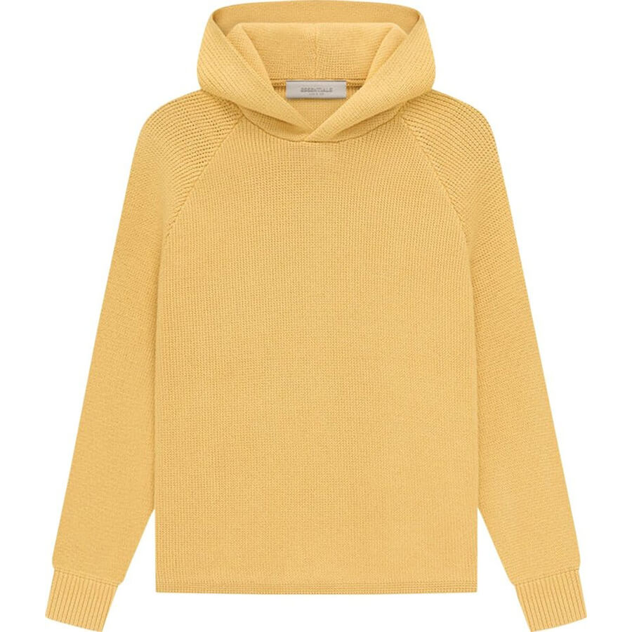 Fear of God Essentials Kids Knit Hoodie, Yellow