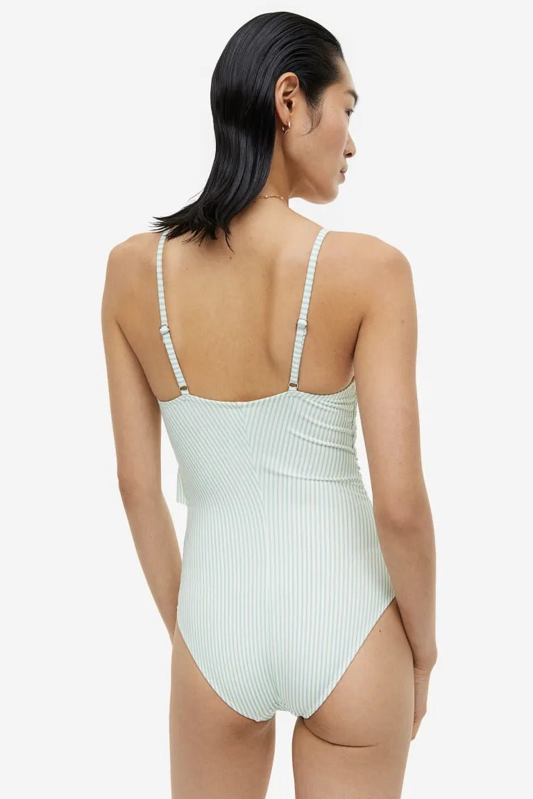 H&M shapewear swimsuit, light green