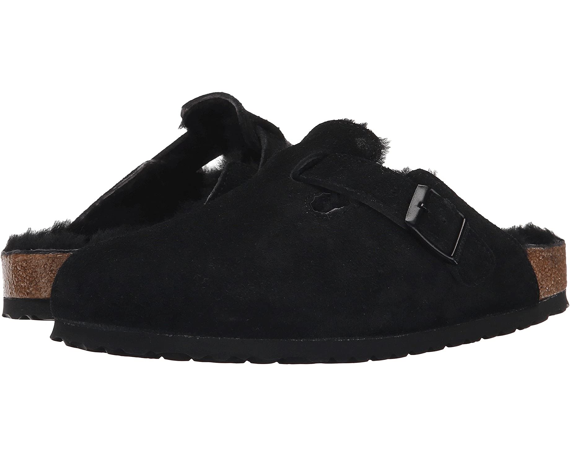 Boston Shearling Birkenstock Clogs, black