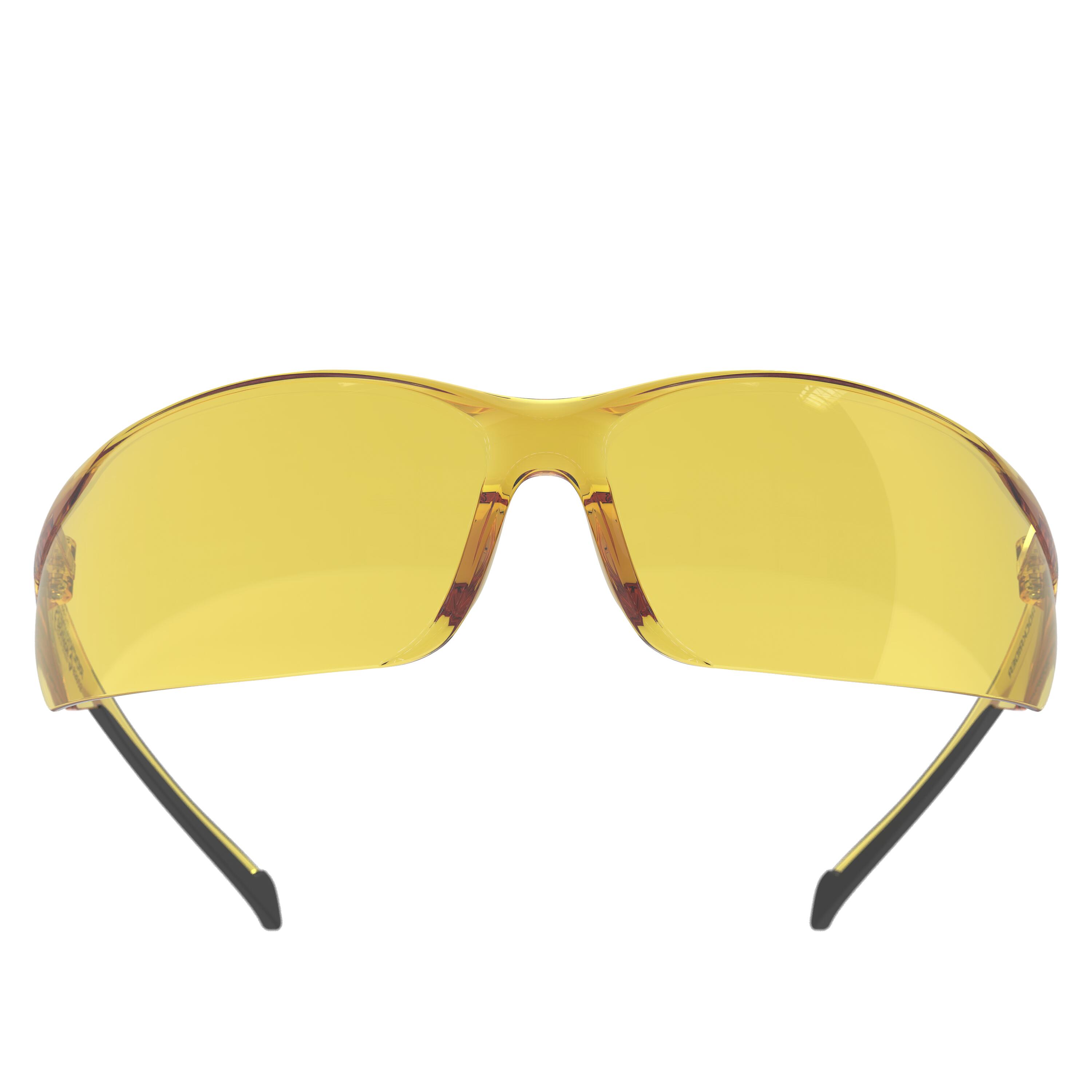 Mountain bike sunglasses category 1 for adults with yellow lenses ST100 Rockrider