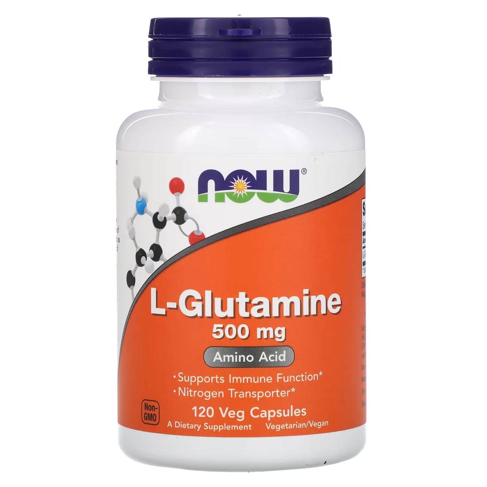 مكمل غذائي L-Glutamine من NOW Foods، 120 كبسولة نباتية