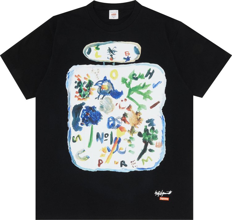 Supreme x Yohji Yamamoto Paint Tee 'Black'