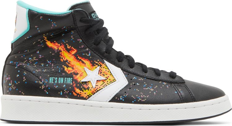 حذاء رياضي Converse NBA Jam x Pro Leather High Hes On Fire! باللون الأسود