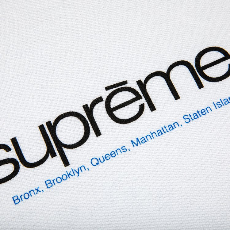 تي شيرت Supreme Five Boroughs باللون الأبيض