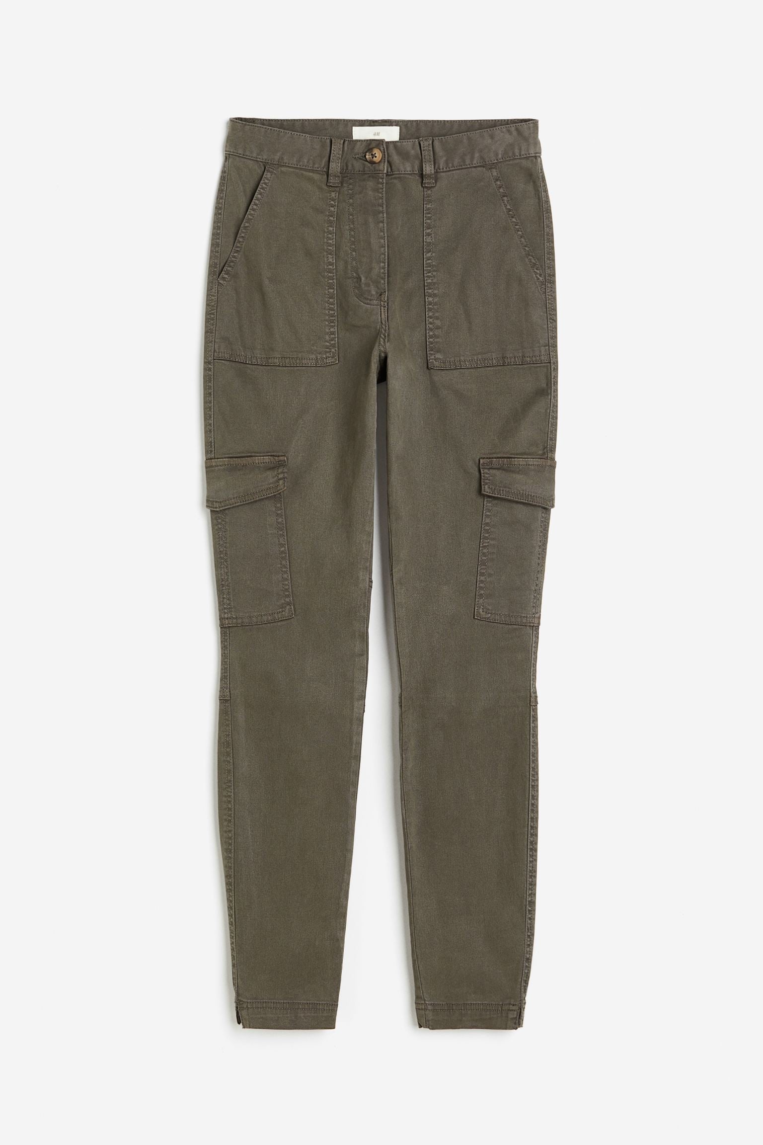 بنطلون كارجو من H&amp;M Twill، كاكي