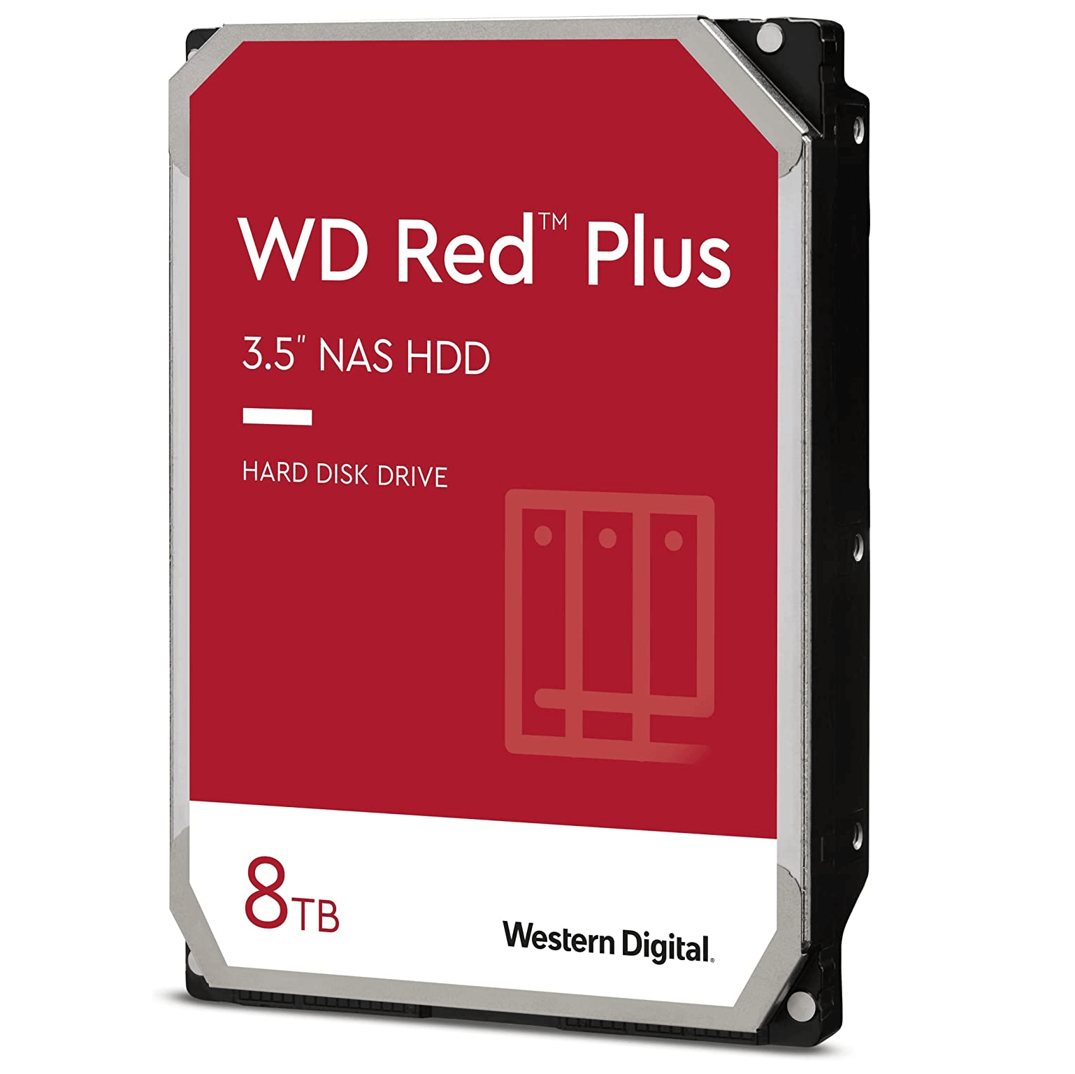 القرص الصلب ويسترن ديجيتال WD Red Plus سعة 8 تيرابايت مقاس 3.5 بوصة WD80EFZZ