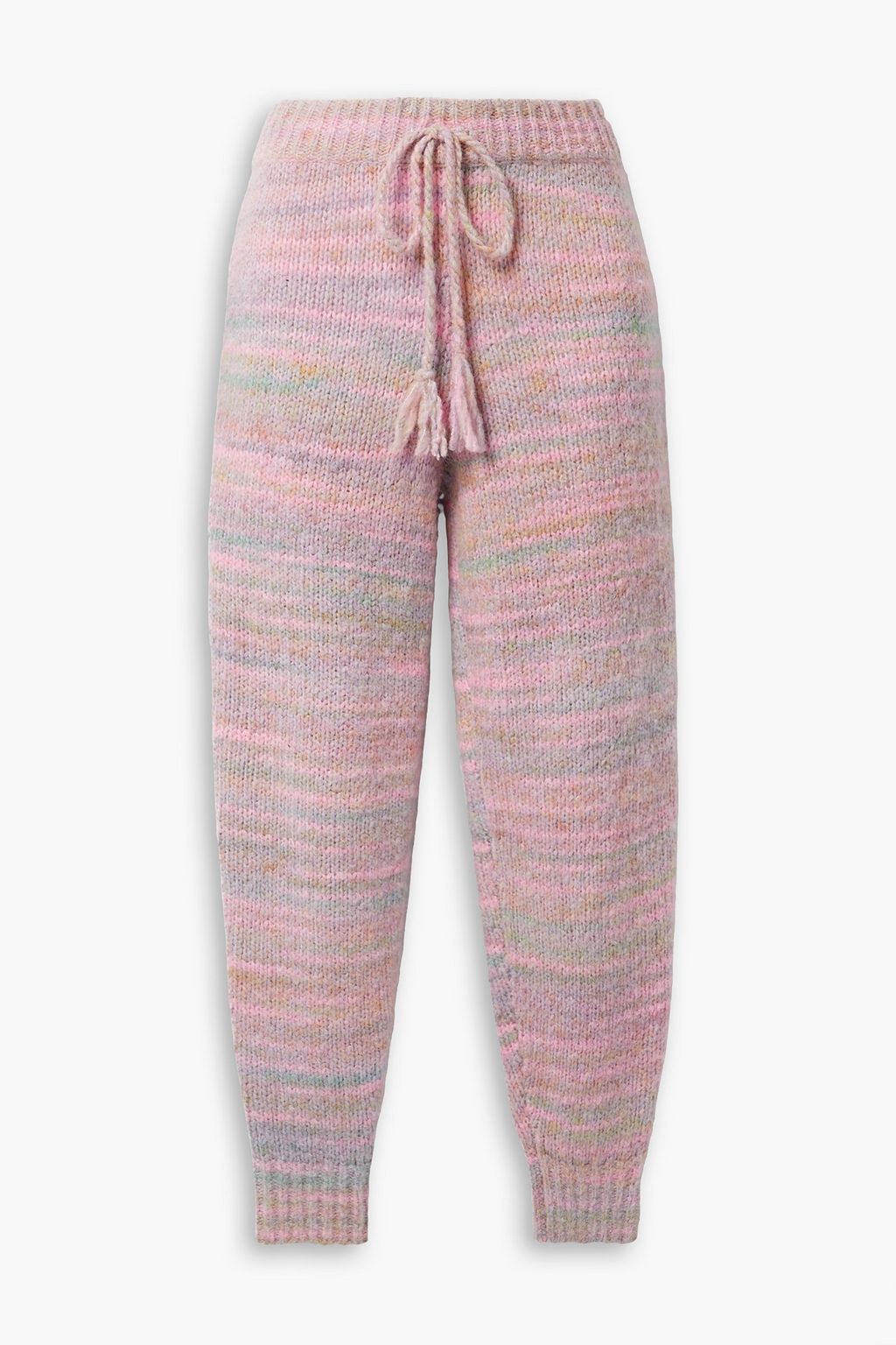 Olvera striped knitted sweatpants LOVESHACKFANCY, pink