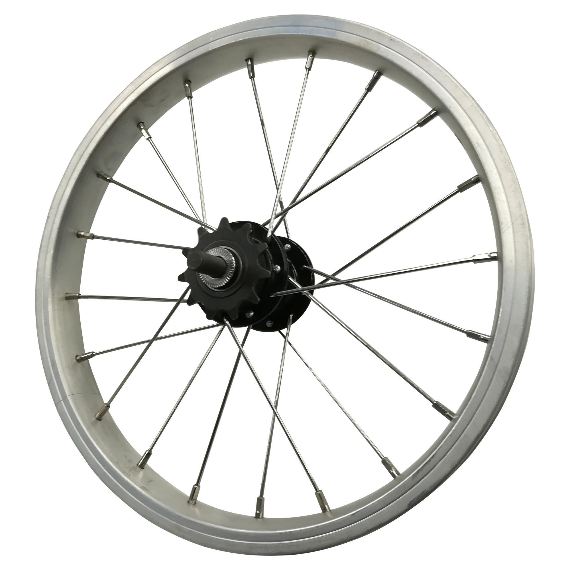 Folding bike rear wheel 14'' single wall rims Tilt 500 XS silver OXYLANE ,  silver