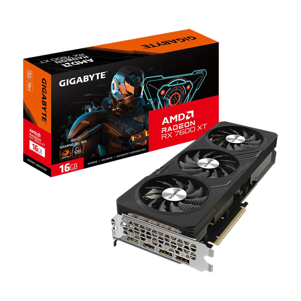 GIGABYTE Radeon RX 7600 XT GAMING OC, 16 GB, black