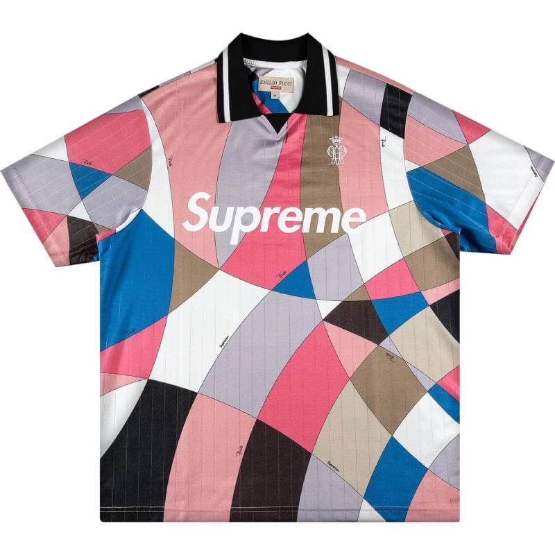 T-shirt Supreme x Emilio Pucci Soccer Jersey, pink