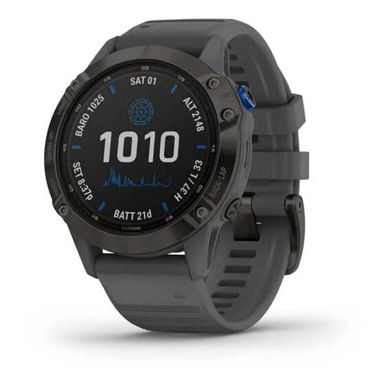 Smartwatch Garmin Fenix 6 Pro Solar, black with dark gray strap