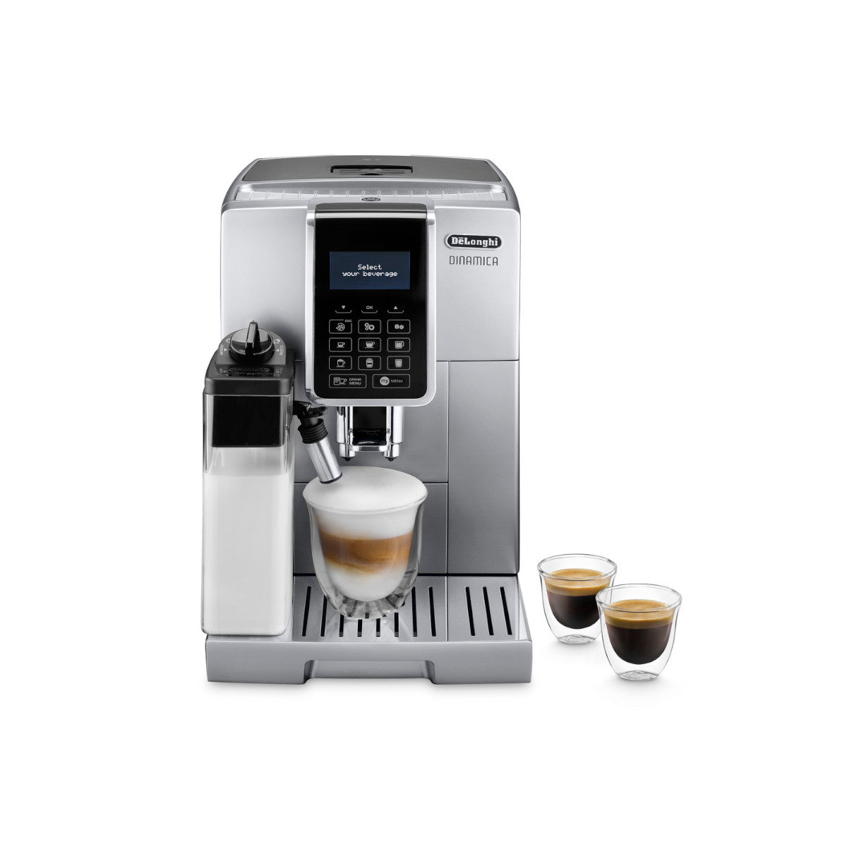 Automatic coffee machine DeLonghi Dinamica ECAM350.75, silver