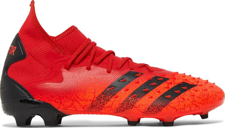 حذاء Adidas Predator Freak.2 FG 'Demonskin - Solar Red' باللون الأحمر