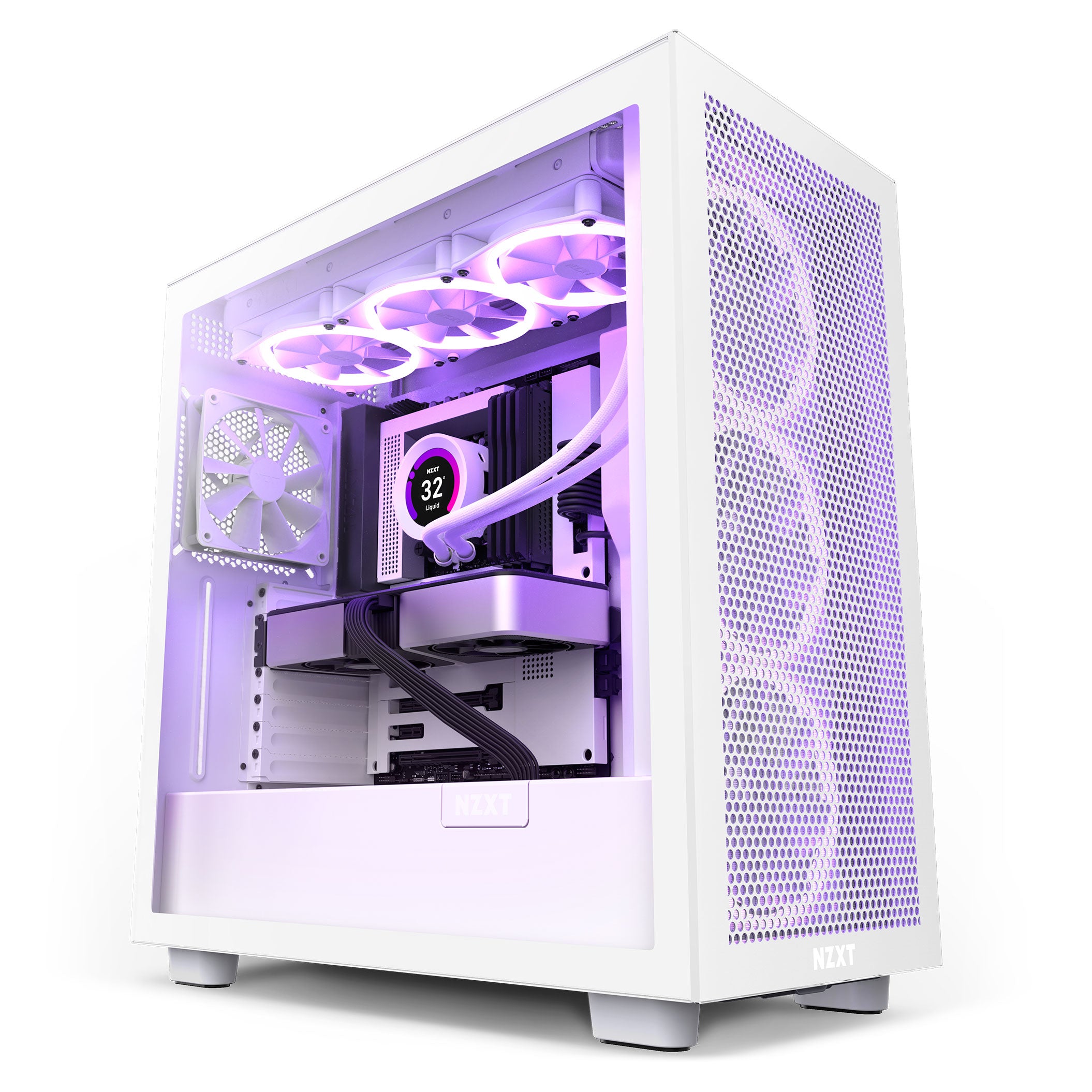 Case NZXT H7 Flow RGB, Mid Tower, white