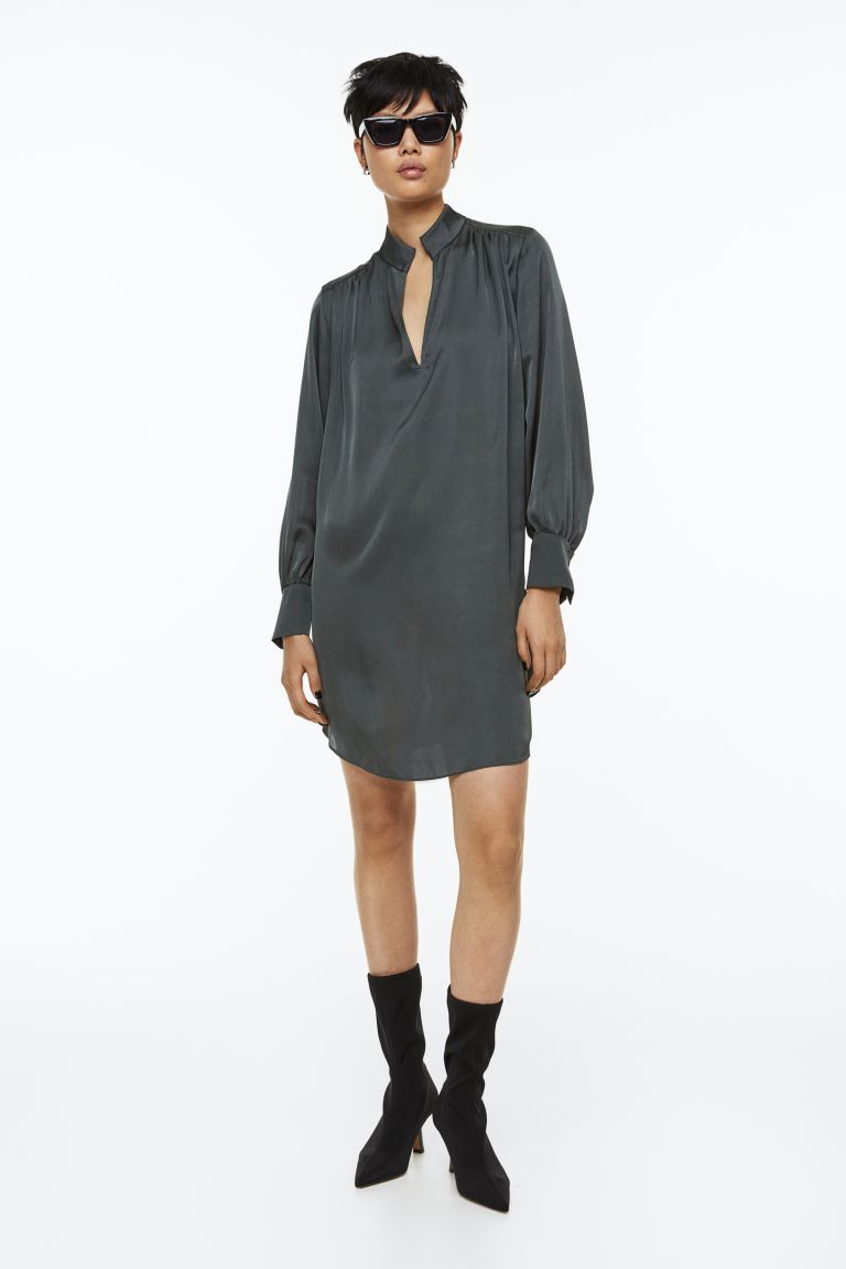 H&M satin tunic dress