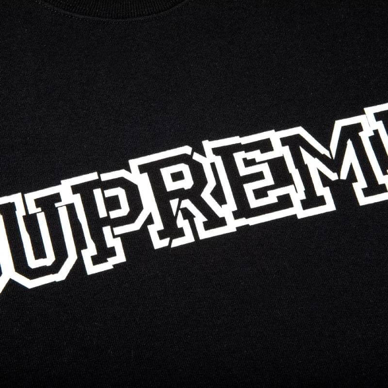 Supreme Shattered Logo Crewneck Sweatshirt, black