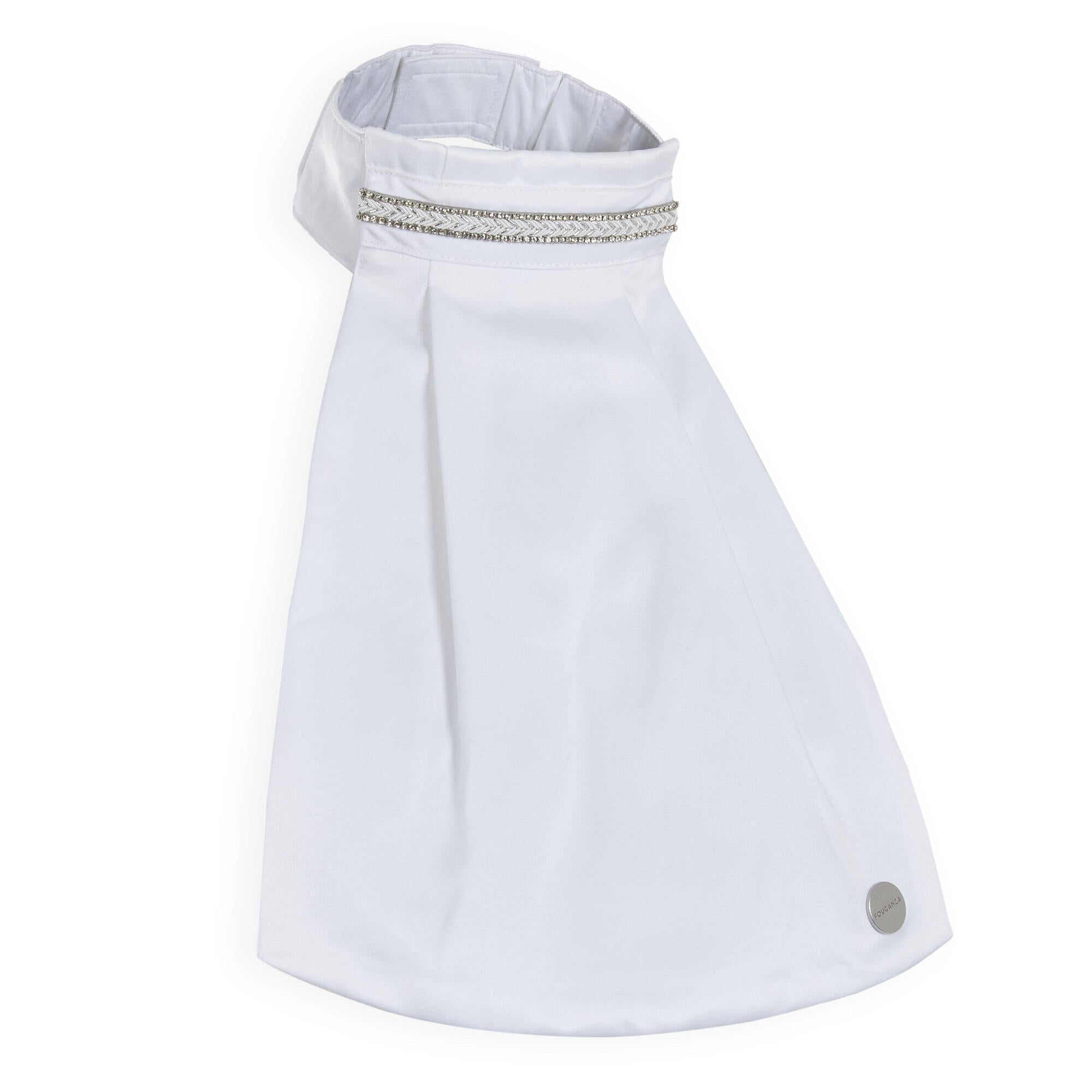 Fouganza satin tie, white