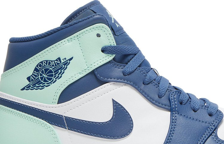 Air Jordan 1 Mid Blue Mint sneakers, blue