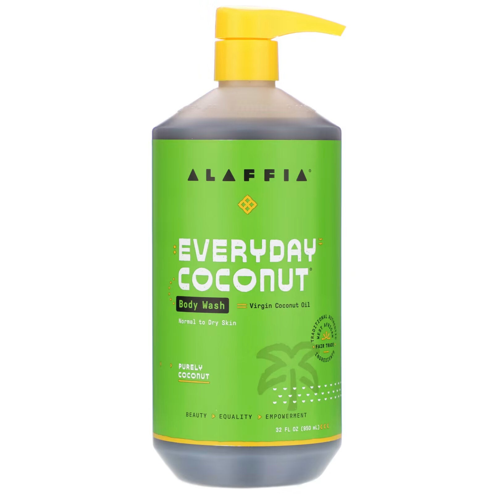 Alaffia, Everyday Coconut, shower gel, for normal to dry skin, pure coconut 950 ml (32 fl oz)