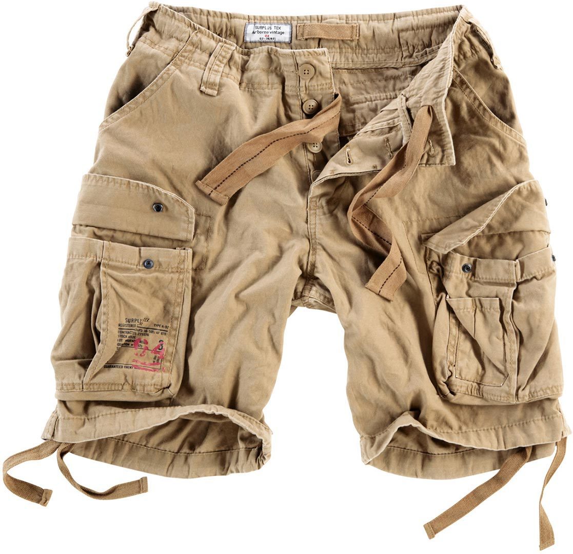 Surplus Airborne Vintage Motocross Shorts, Beige