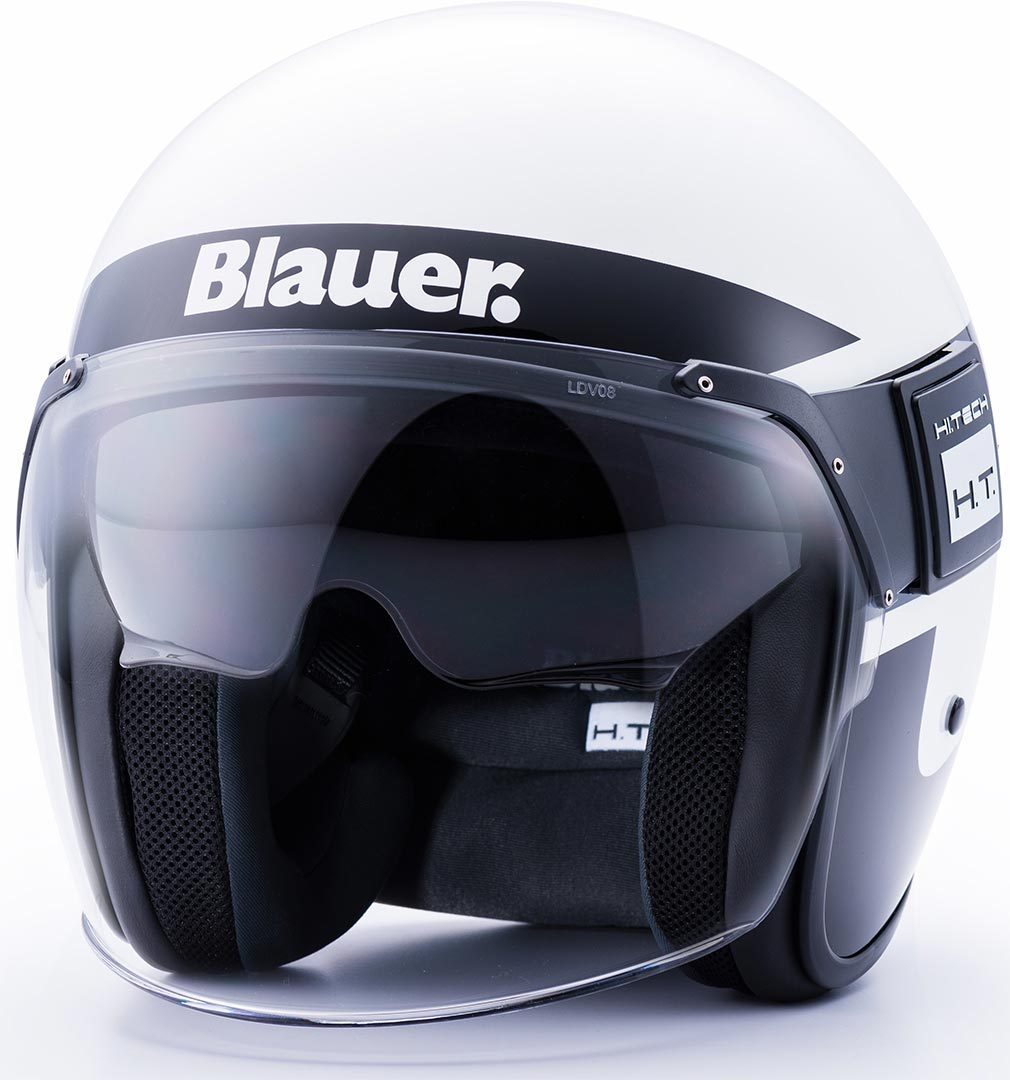 Blauer POD Stripes Jet Helmet, White/Black