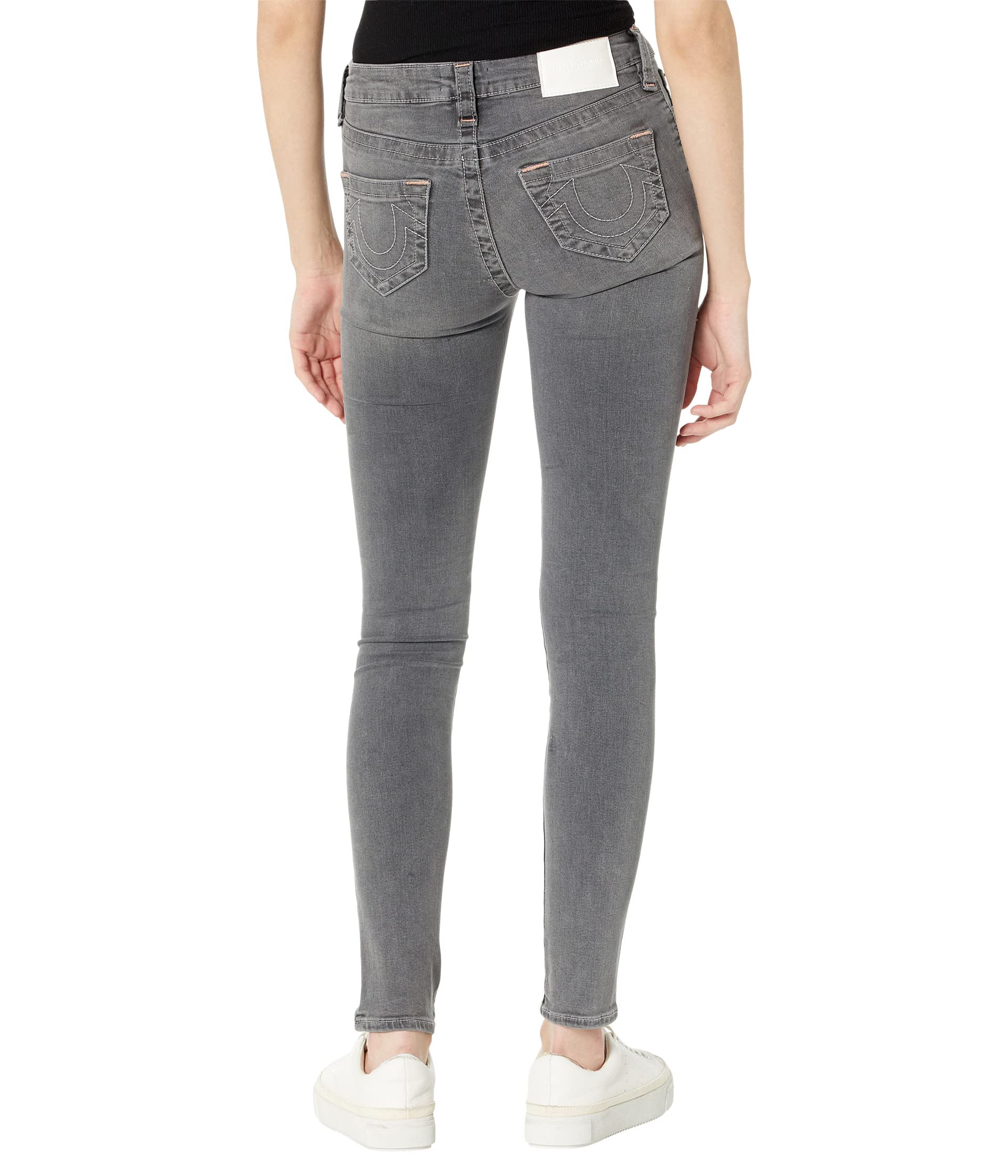 بنطلون جينز True Religion، Stella Mid-Rise Skinny باللون Harmonic Destroy