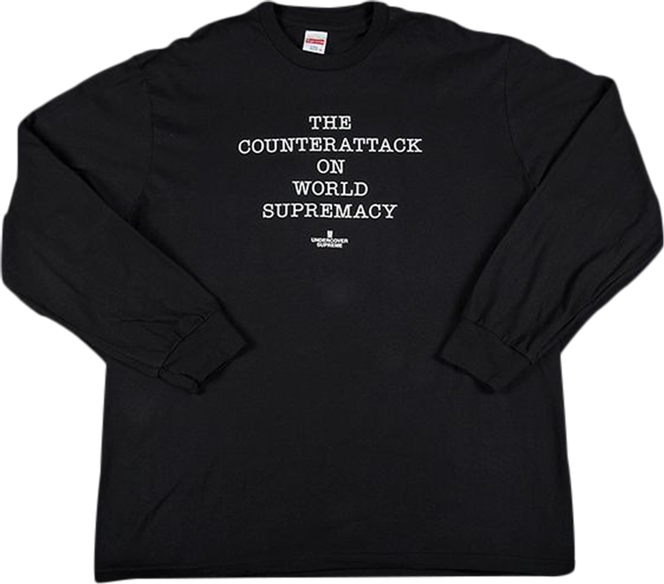 Supreme x Undercover x Public Enemy Counterattack Long-Sleeve T-Shirt 'Black', Black