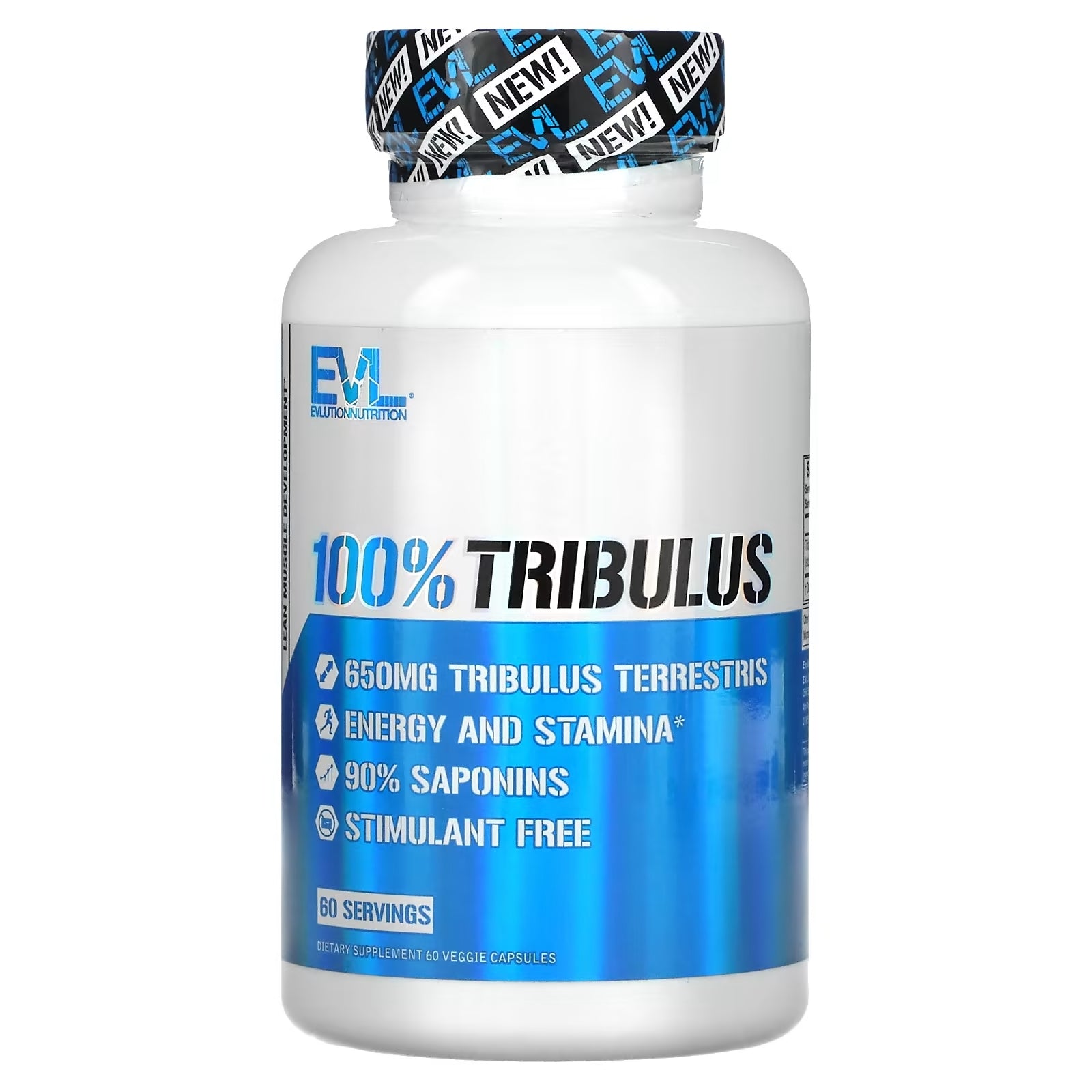 EVLution Nutrition 100% Tribulus, 60 Vegetable Capsules