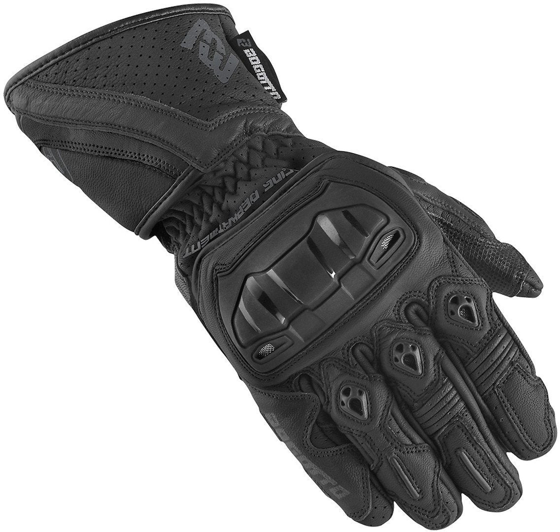 Bogotto Losail Motorcycle Gloves with Long Cuffs, Black