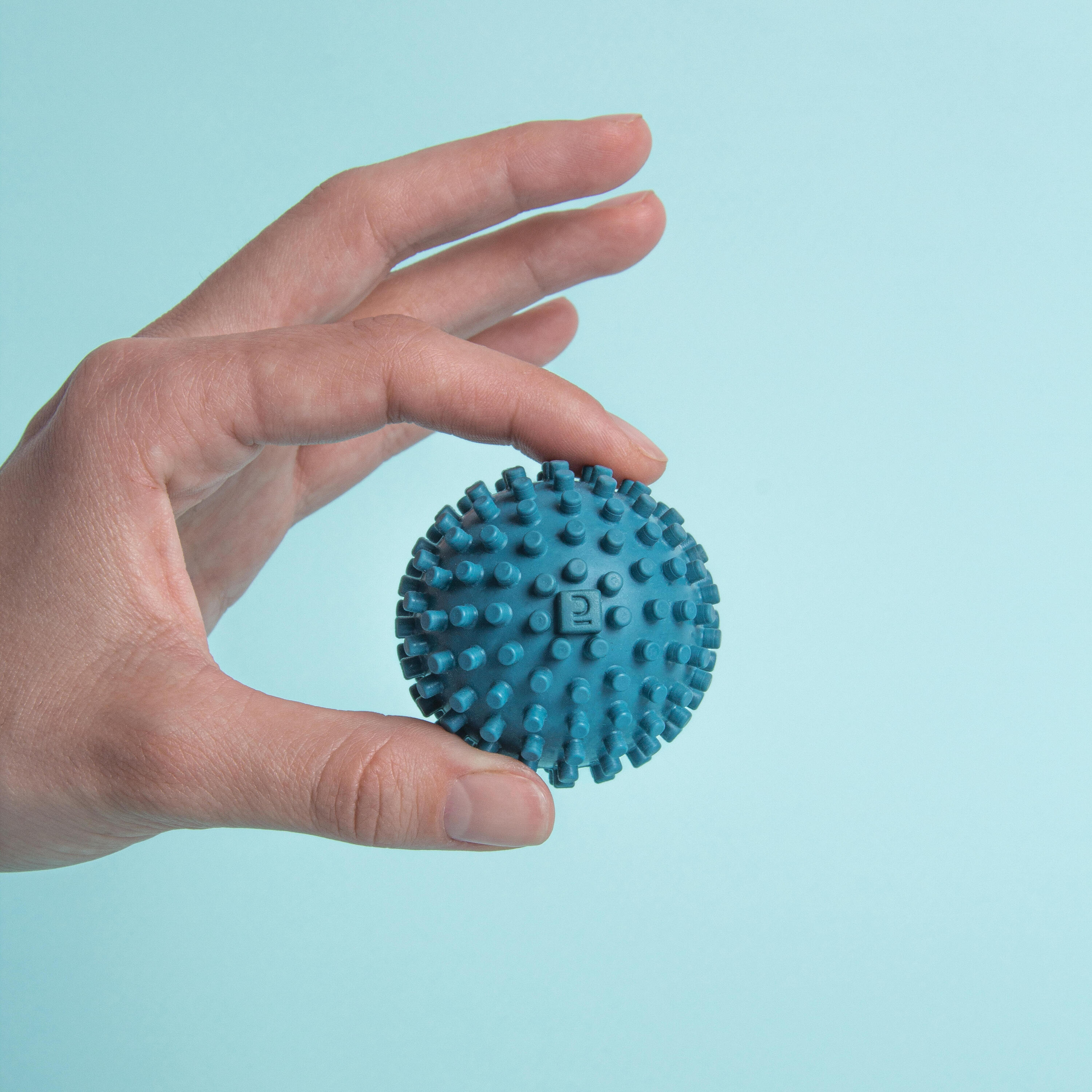 Acupressure massage ball DECATHLON, blue-gray