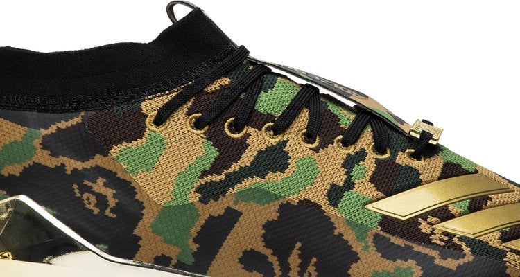 Adidas A Bathing Ape x Adizero Cleat 'Green Camo' Cleats, Green