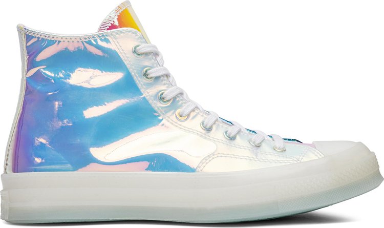 Converse Chuck Taylor All Star 70 Hi Iridescent Sneakers, Silver