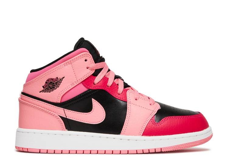 حذاء رياضي AIR JORDAN 1 MID GS 'CORAL CHALK'،