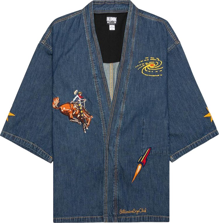 كيمونو بأكمام طويلة من مجموعة Billionaire Boys Club Space Rider "Solar Flare"، باللون الأزرق