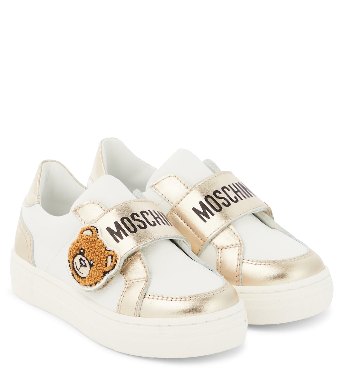 Teddy Bear sneakers in Moschino leather, multicolored