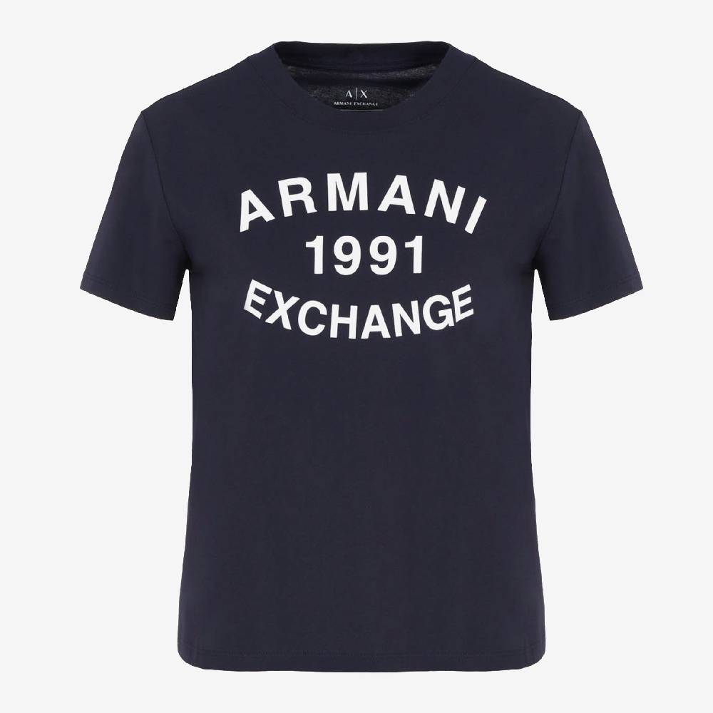 تي شيرت Armani Exchange Regular Fit باللون الأزرق