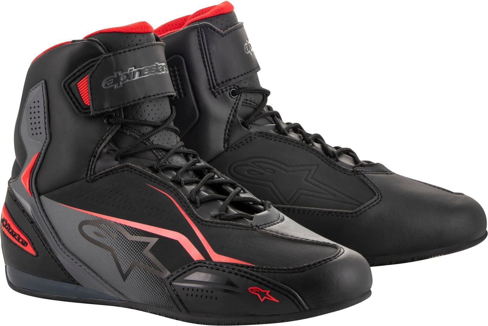 حذاء دراجات نارية Alpinestars Faster-3، أسود-رمادي-أحمر