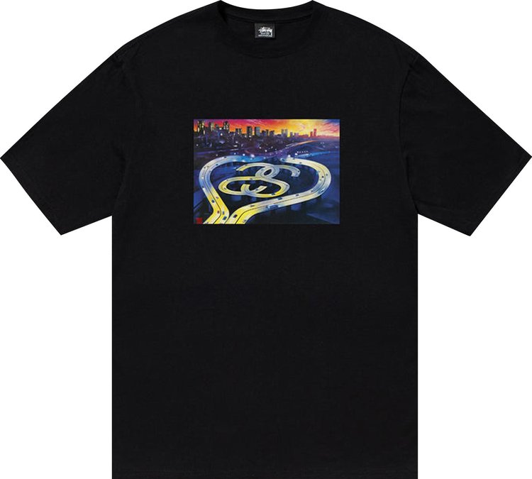 Stussy SS Highway Tee 'Black', black