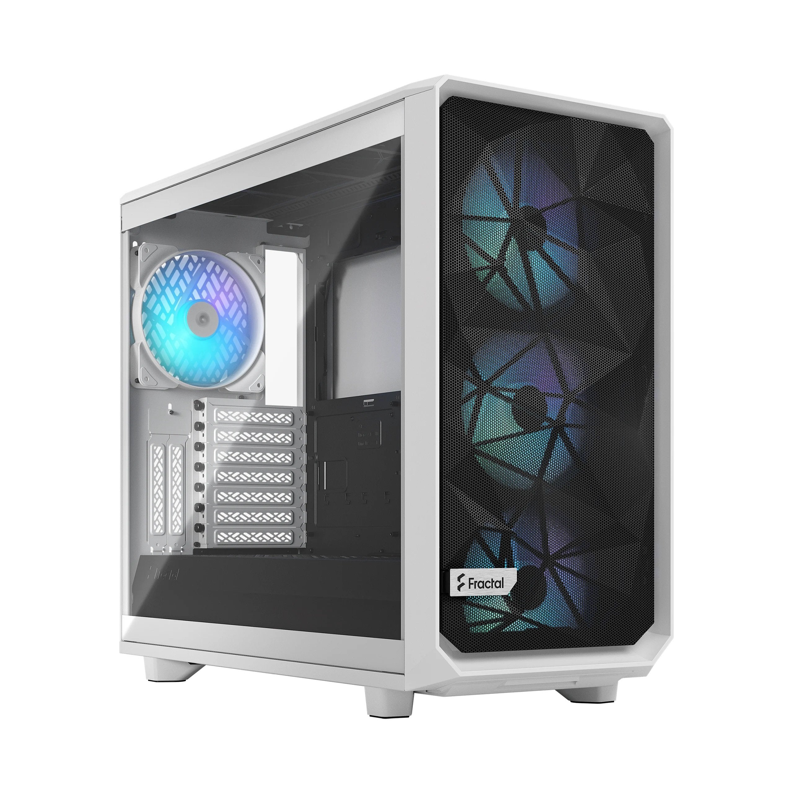 Case Fractal Design Meshify 2 RGB, Mid Tower, white, transparent glass