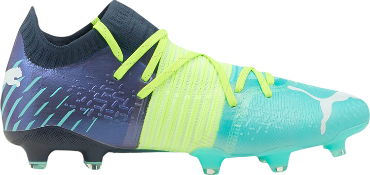 Puma Future Z 1.2 FG AG Green Glare Elektro Aqua Cleats, green