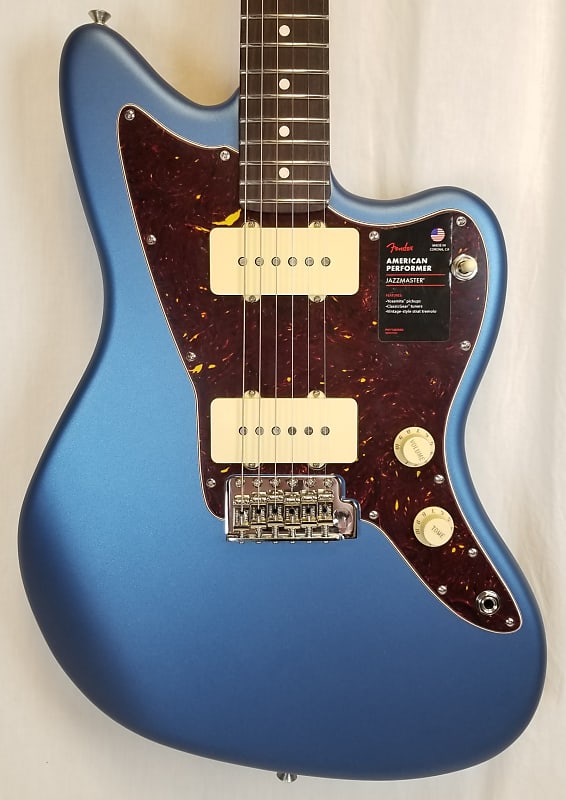 Fender American Performer Jazzmaster Electric Guitar Rosewood Fingerboard Satin Lake Placid Blue with bag 2023 0115210302