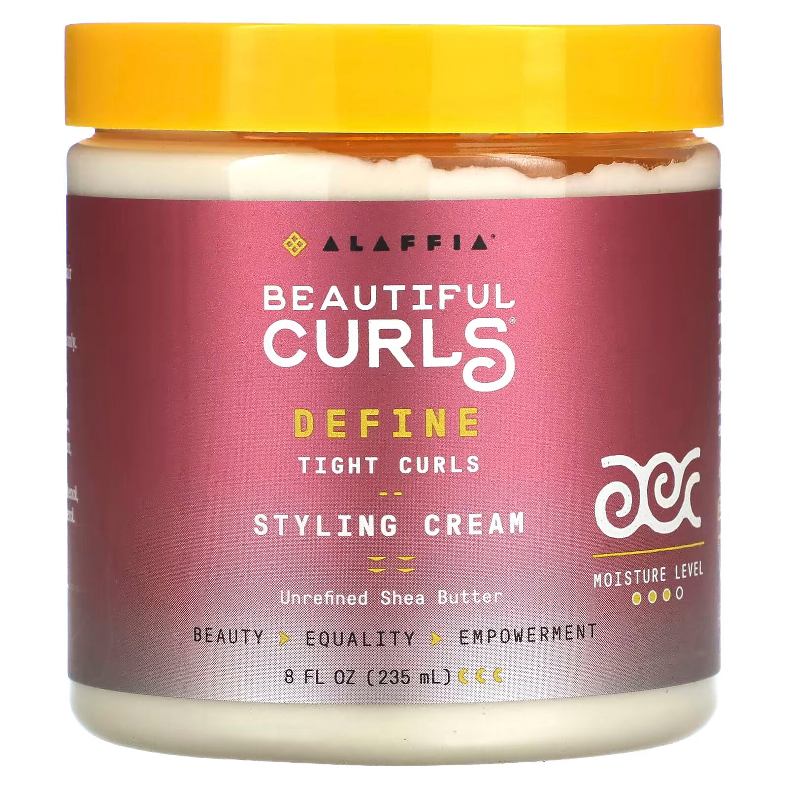 Alaffia, Beautiful Curls, Cream for Bouncier Curls, Curly to Curly Hair, Unrefined Shea Butter, 235 ml (8 fl. ounces)